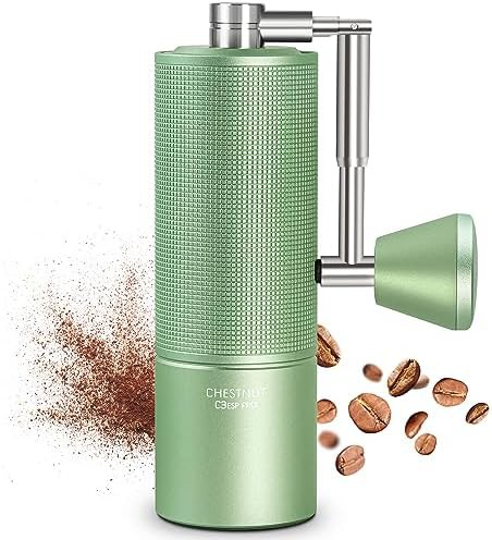 Green espresso conical hand coffee grinder