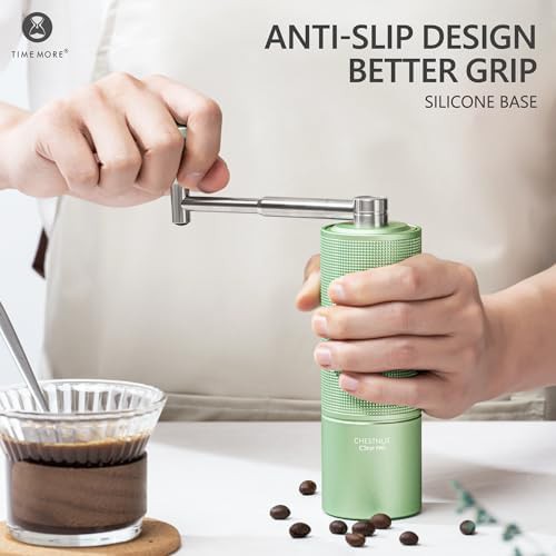Green espresso conical hand coffee grinder — photo 5