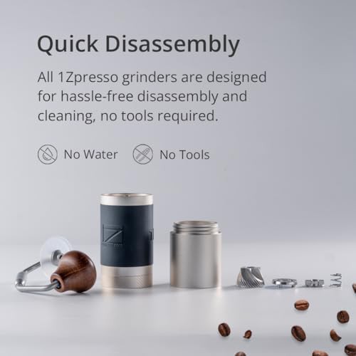 Silver manual coffee grinder with internal adjustment — photo 4