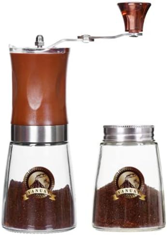 Portable stainless steel manual coffee and espresso grinder