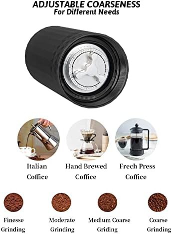 Black manual hand coffee bean grinder — photo 2