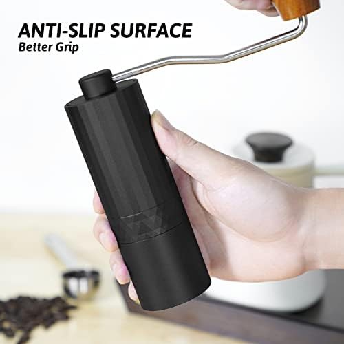 Black manual hand coffee bean grinder — photo 4