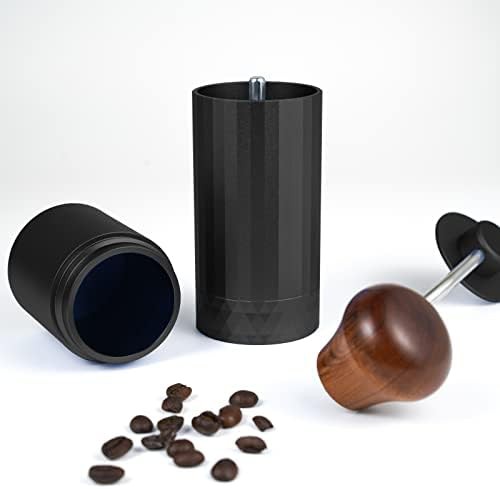 Black manual hand coffee bean grinder — photo 5