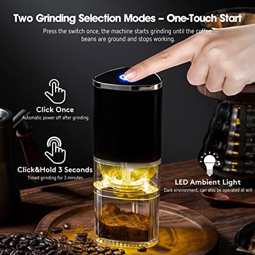 Rechargeable mini conical ceramic coffee grinder — photo 3
