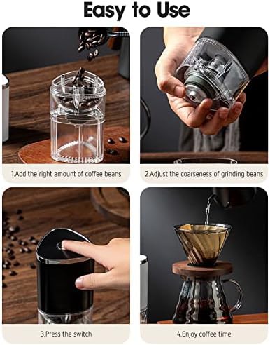 Rechargeable mini conical ceramic coffee grinder — photo 4