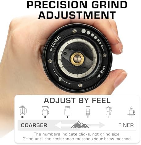 Crag manual black coat travel grinder — photo 3