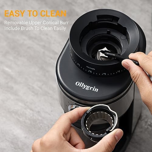 Electric conical silver coffee grinder — photo 3