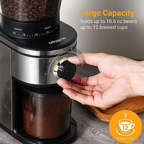 Electric conical silver coffee grinder — photo 4