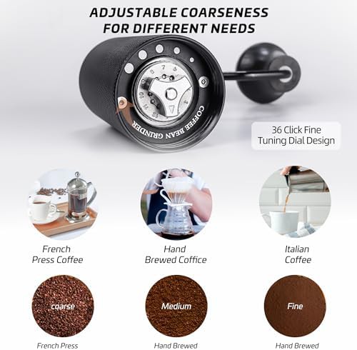 Manual stainless steel camping coffee grinder — photo 3
