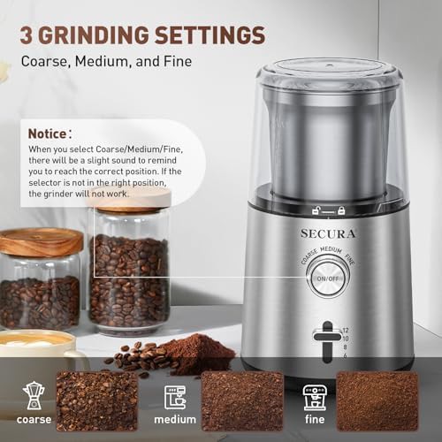Secura electric blade coffee and spice grinder — photo 3