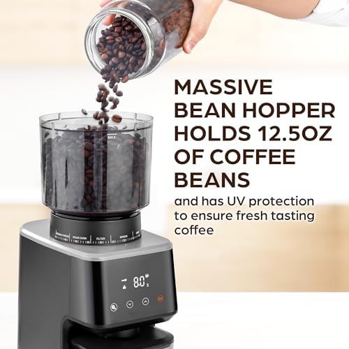 Touchscreen conical espresso grinder with timer — photo 3