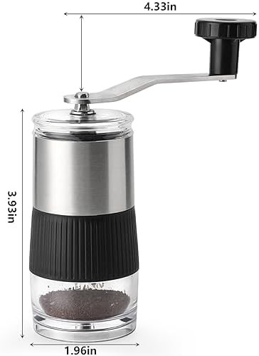 Mosyone manual conical burr stepless camping grinder — photo 4
