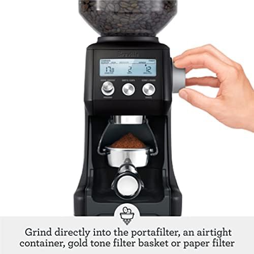 Black smart conical burr coffee grinder — photo 4