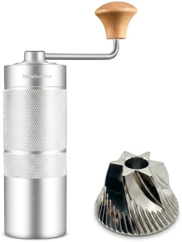 Manual aluminum grinder for espresso and pour over