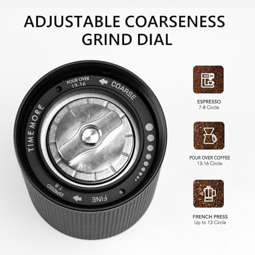 Home black adjustable hand coffee grinder — photo 4