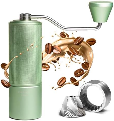 Green internal adjustable espresso coffee grinder