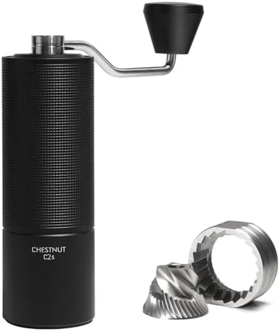 Travel black stainless steel hand grinder