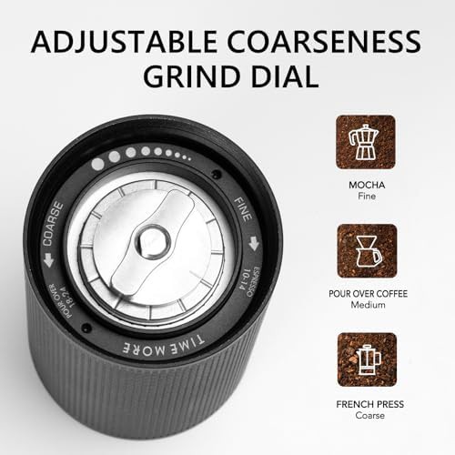 Travel black stainless steel hand grinder — photo 4