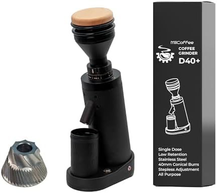 Stainless steel conical espresso burr grinder
