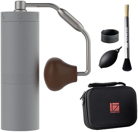 Space gray portable manual coffee mill