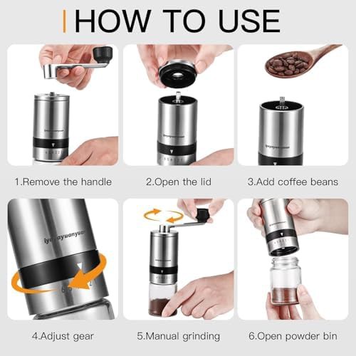 Ceramic burr manual grinder with glass — photo 4