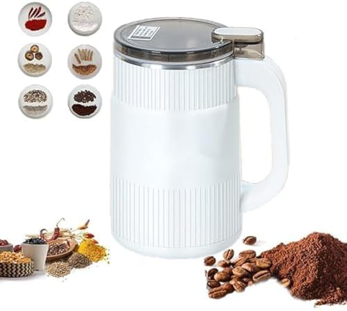 White electric spice and grain mill