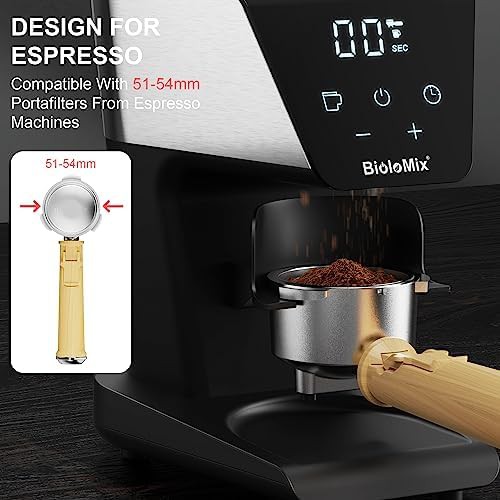 BioloMix black touchscreen conical burr grinder — photo 4