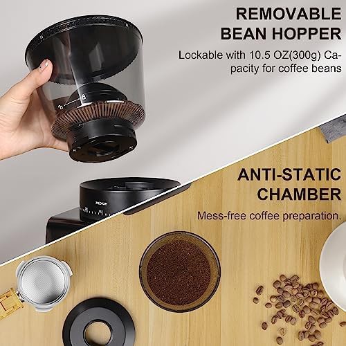 BioloMix black touchscreen conical burr grinder — photo 5