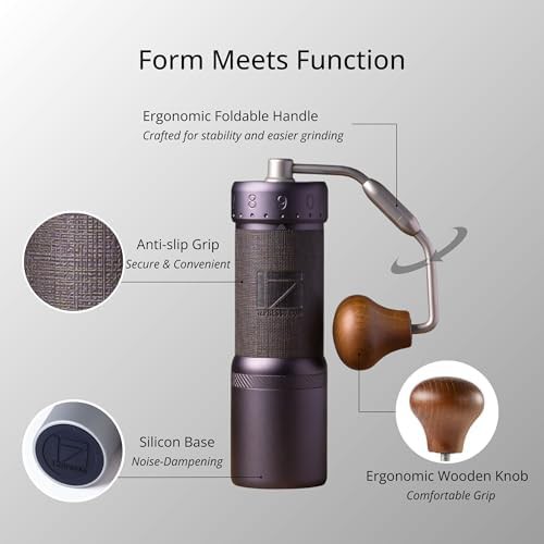 Iron gray manual espresso grinder with magnetic catch cup — photo 5