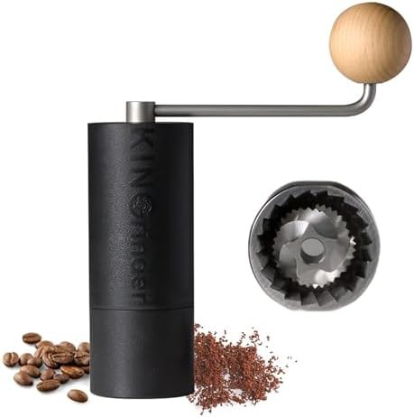 Small conical manual coffee grinder