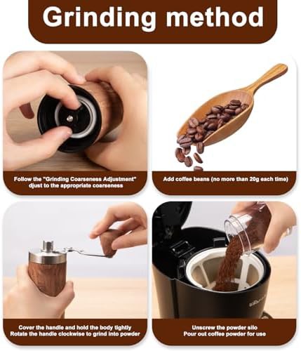 Portable stainless steel manual coffee mill — photo 2