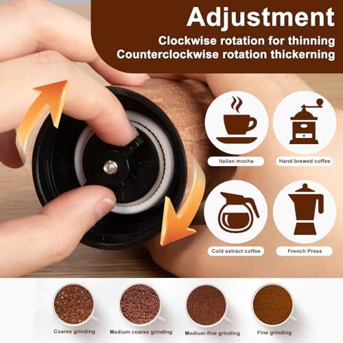 Portable stainless steel manual coffee mill — photo 3