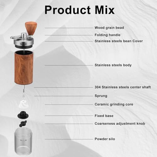 Portable stainless steel manual coffee mill — photo 5