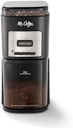 Automatic 12 cup black stainless mill