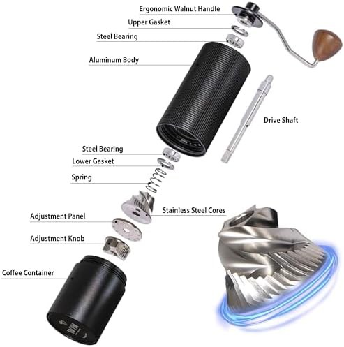 Manual stainless steel grinder with foldable handle — photo 4