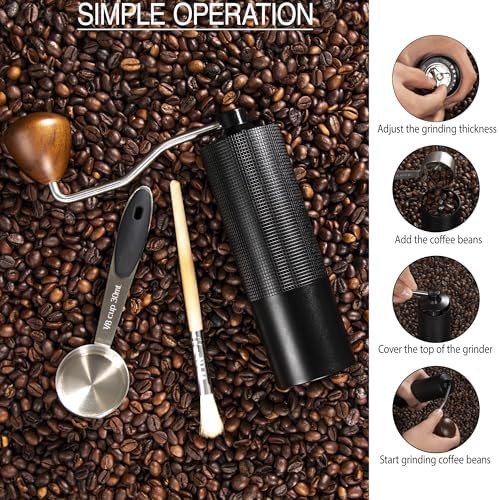 Manual stainless steel grinder with foldable handle — photo 5