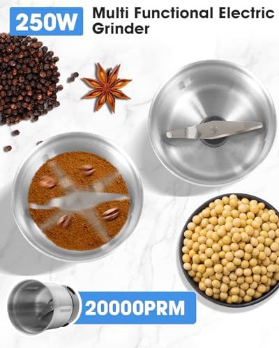 Powerful black stainless steel electric kitchen grinder — photo 4