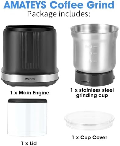 Powerful black stainless steel electric kitchen grinder — photo 5