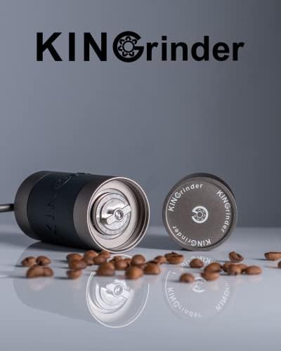 Gray stainless steel manual coffee grinder — photo 3