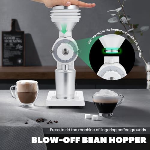 White home espresso grinder with titanium burrs — photo 4