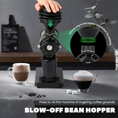 Black home espresso grinder with titanium burrs — photo 4