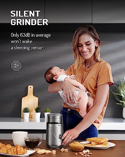 Compact electric coffee grinder with timer function — photo 5