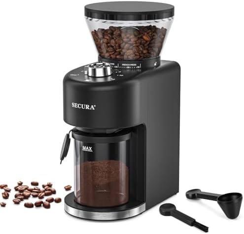 Secura stainless steel burr grinder 35 settings