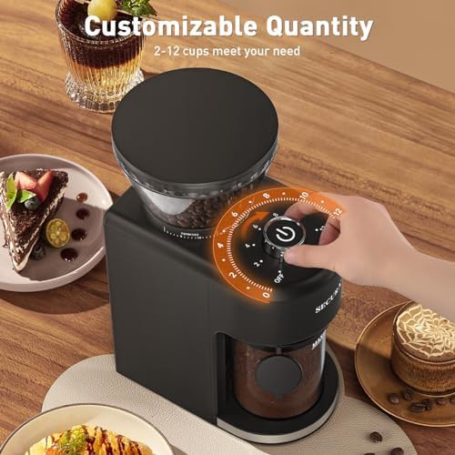 Secura stainless steel burr grinder 35 settings — photo 4