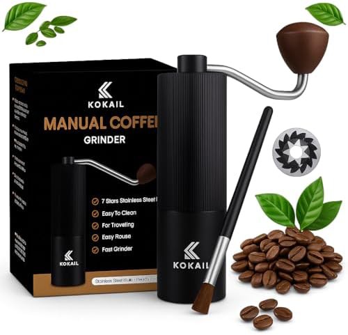 Premium stainless steel manual burr grinder