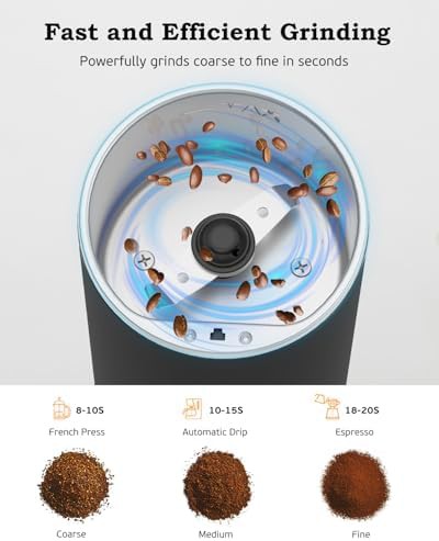Black electric one touch blade grinder — photo 4