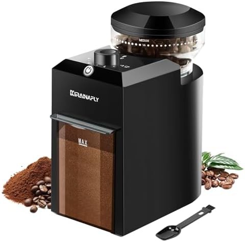 Kirainafly black small electric coffee grinder