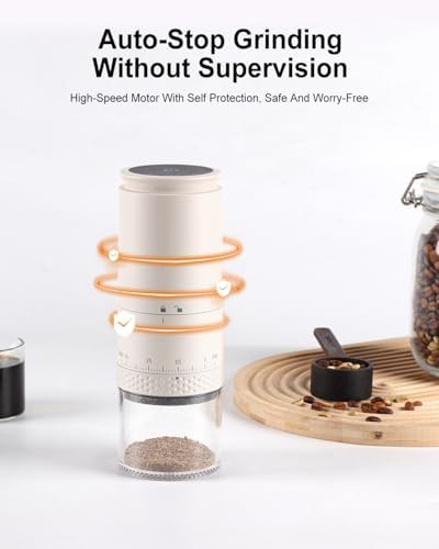 Cordless conical espresso mill with display — photo 3