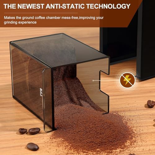 Kirainafly white flat electric burr grinder — photo 5