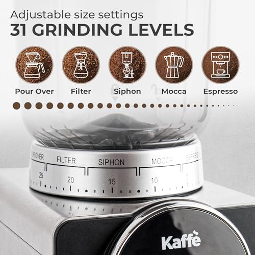 Precision conical burr grinder with touchscreen timer — photo 3